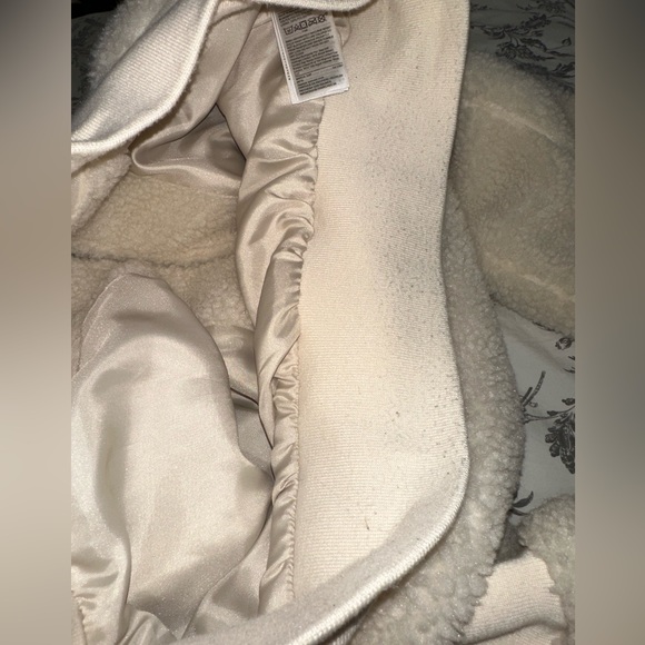 Gap white Treddy bomber jacket size S Petite - Picture 4 of 6